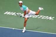 Juncheng Shang at the 2023 Citi Open.